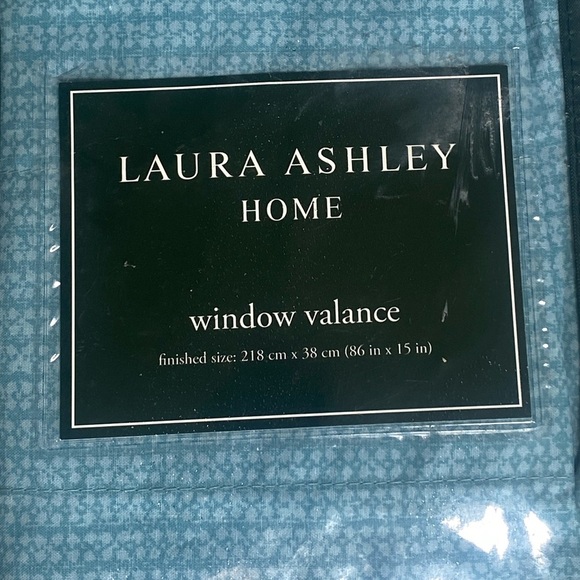 Laura Ashley Home Arietta Valance 15 x 86 Blue Cottage New Top Treatment - Picture 2 of 4